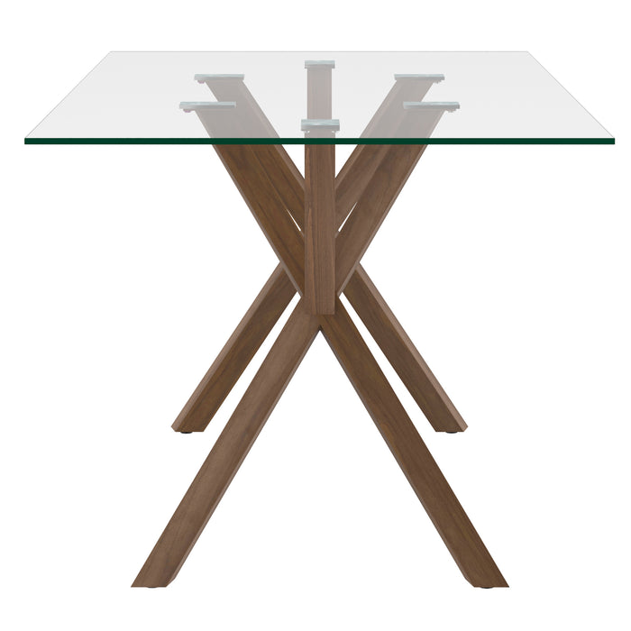 Worldwide Home Furnishings Stark-Dining Table-Walnut Rectangular Dining Table 201-535WAL