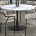 Worldwide Home Furnishings Zilo-Dining Table Large-Black 48" Round Pedestal Dining Table 201-671BK_L