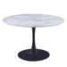 Worldwide Home Furnishings Zilo-Dining Table Large-Black 48" Round Pedestal Dining Table 201-671BK_L