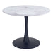Worldwide Home Furnishings Zilo-Dining Table Small-Black 40" Round Pedestal Dining Table 201-671BK_S