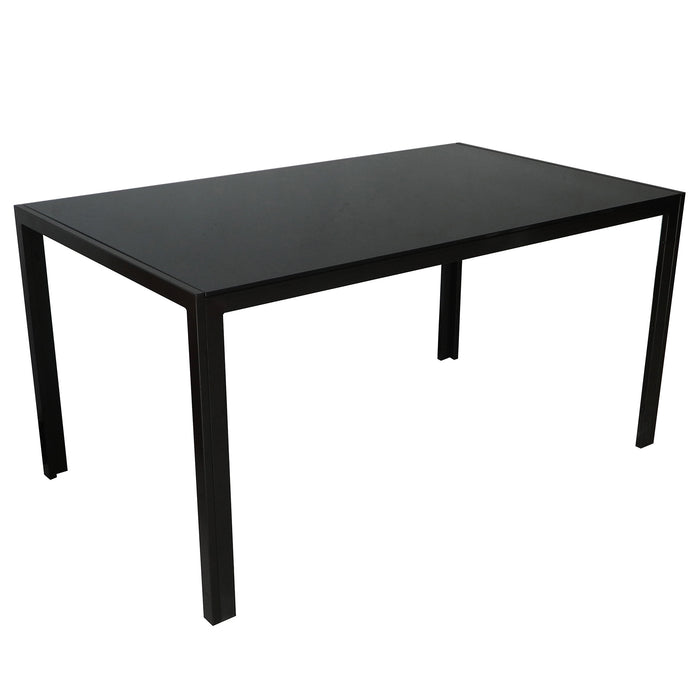 Worldwide Home Furnishings Contra-Dining Table-Black Rectangular Dining Table 201-843BK