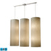 Elk Lighting Fabric Cylinders Satin Nickel Configurable Multi Pendant