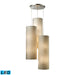 Elk Lighting Fabric Cylinders Satin Nickel Configurable Multi Pendant
