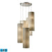 Elk Lighting Fabric Cylinders Satin Nickel Configurable Multi Pendant