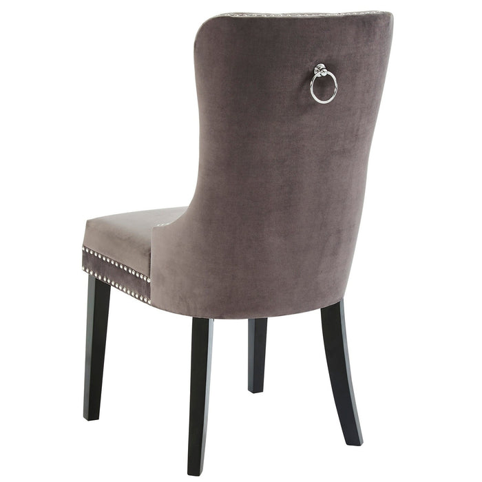 Worldwide Home Furnishings Rizzo-Side Chair-Grey Side Chair, Set Of 2 202-080GY