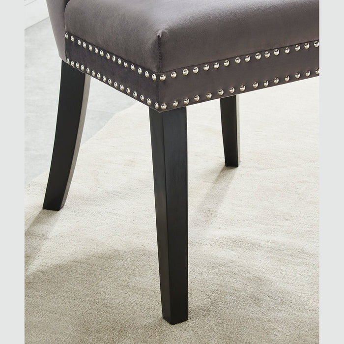 Worldwide Home Furnishings Rizzo-Side Chair-Grey Side Chair, Set Of 2 202-080GY
