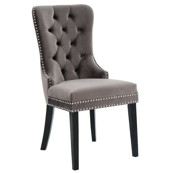 Worldwide Home Furnishings Rizzo-Side Chair-Grey Side Chair, Set Of 2 202-080GY