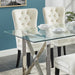 Worldwide Home Furnishings Rizzo-Side Chair-Ivory Side Chair, Set Of 2 202-080IV