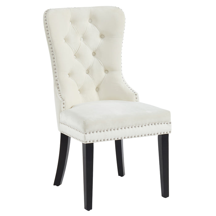 Worldwide Home Furnishings Rizzo-Side Chair-Ivory Side Chair, Set Of 2 202-080IV