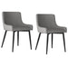 Worldwide Home Furnishings Bianca-Side Chair-Grey/Black Leg Side Chair, Set Of 2 202-086GY/BK