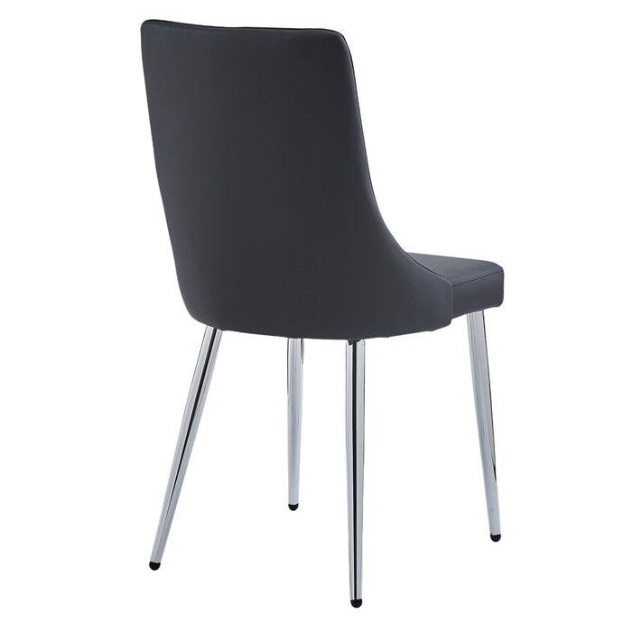 Worldwide Home Furnishings Devo-Side Chair-Black Side Chair, Set Of 2 202-087BK