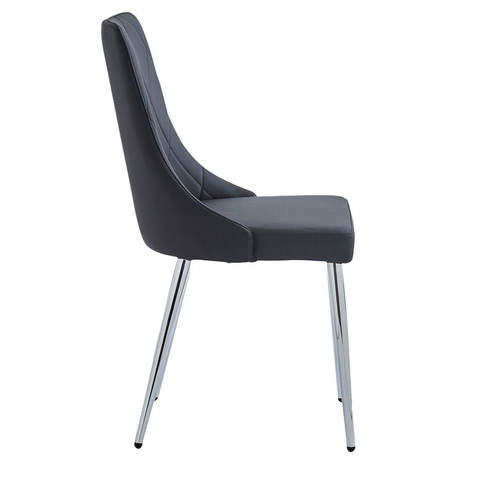Worldwide Home Furnishings Devo-Side Chair-Black Side Chair, Set Of 2 202-087BK