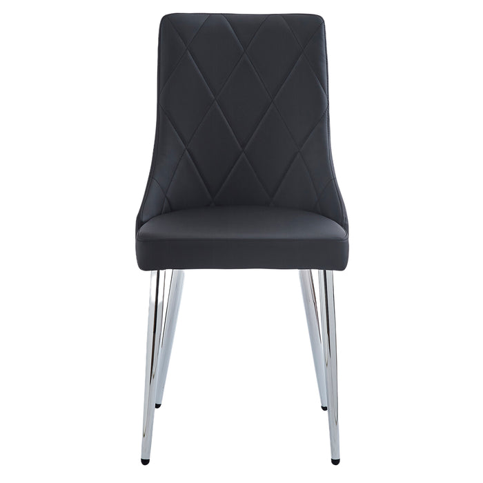 Worldwide Home Furnishings Devo-Side Chair-Black Side Chair, Set Of 2 202-087BK
