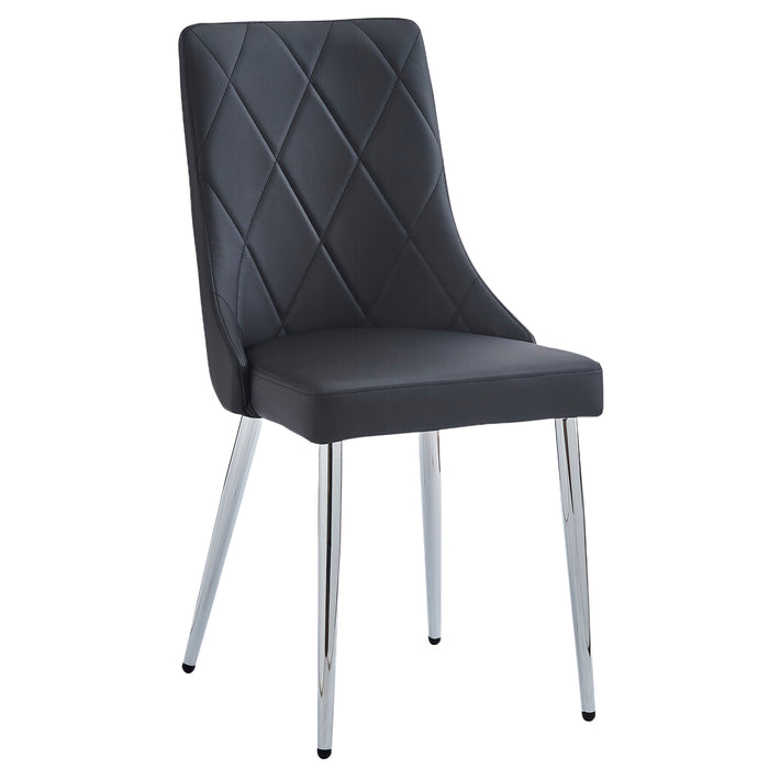 Worldwide Home Furnishings Devo-Side Chair-Black Side Chair, Set Of 2 202-087BK
