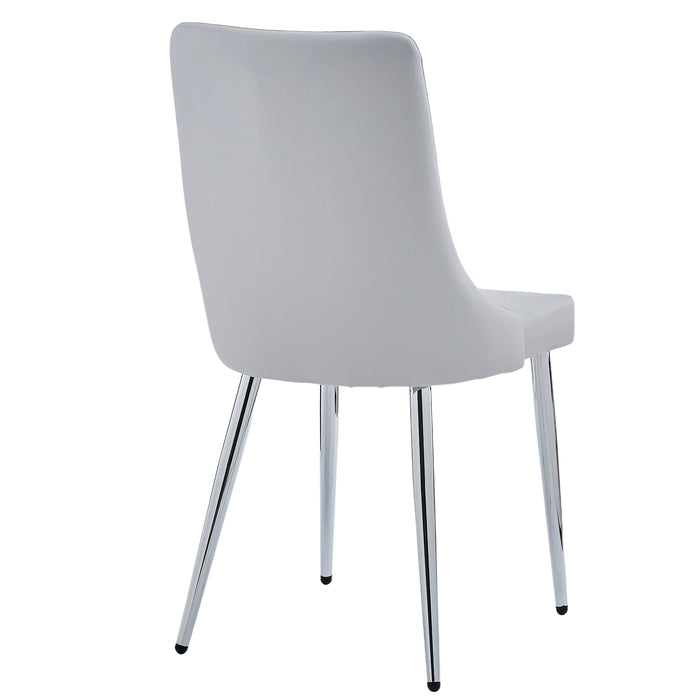 Worldwide Home Furnishings Devo-Side Chair-Light Grey Side Chair, Set Of 2 202-087LG