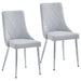 Worldwide Home Furnishings Devo-Side Chair-Light Grey Side Chair, Set Of 2 202-087LG