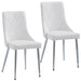 Worldwide Home Furnishings Devo-Side Chair-White Side Chair, Set Of 2 202-087WT