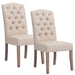 Worldwide Home Furnishings Lucian-Side Chair-Beige Side Chair, Set Of 2 202-157BG