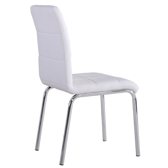 Worldwide Home Furnishings Solara Ii-Side Chair-White Side Chair, Set Of 4 202-160WT