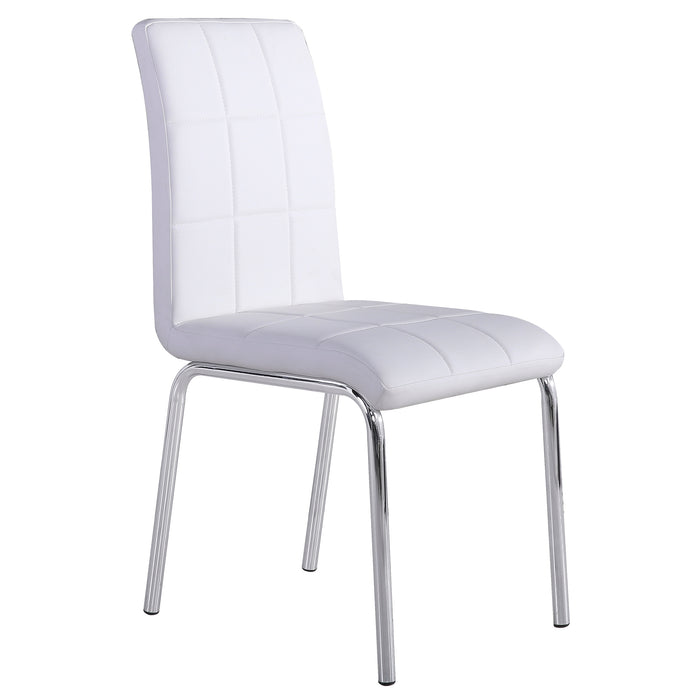 Worldwide Home Furnishings Solara Ii-Side Chair-White Side Chair, Set Of 4 202-160WT