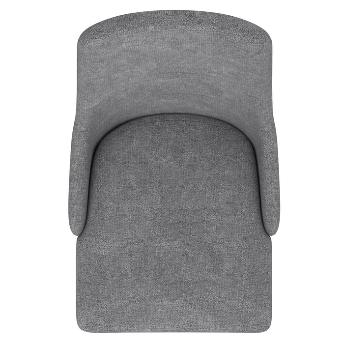 Worldwide Home Furnishings Cora-Side Chair Fabric-Grey Side Chair, Fabric, Set Of 2 202-182GY