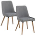 Worldwide Home Furnishings Mia-Side Chair-Dark Grey/Grey Leg Side Chair, Set Of 2 202-247GY/DG