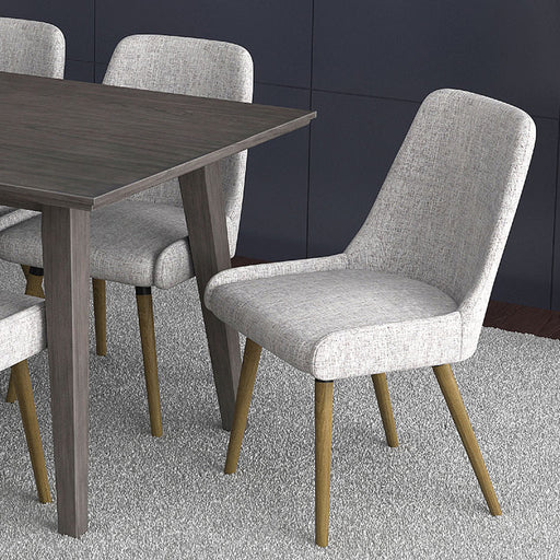 Worldwide Home Furnishings Mia-Side Chair-Light Grey/Grey Leg Side Chair, Set Of 2 202-247GY/LG