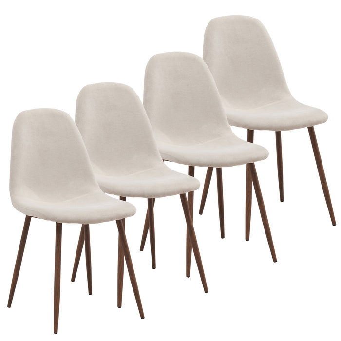 Worldwide Home Furnishings Lyna-Side Chair Fabric-Beige Side Chair, Set Of 4 202-250BG