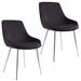 Worldwide Home Furnishings Cassidy-Side Chair Velvet-Black Side Chair, Velvet, Set Of 2 202-330BK