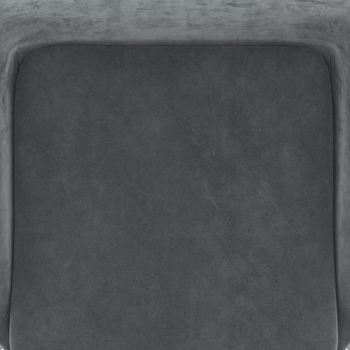 Worldwide Home Furnishings Cassidy-Side Chair Velvet-Grey Side Chair, Velvet, Set Of 2 202-330VLG