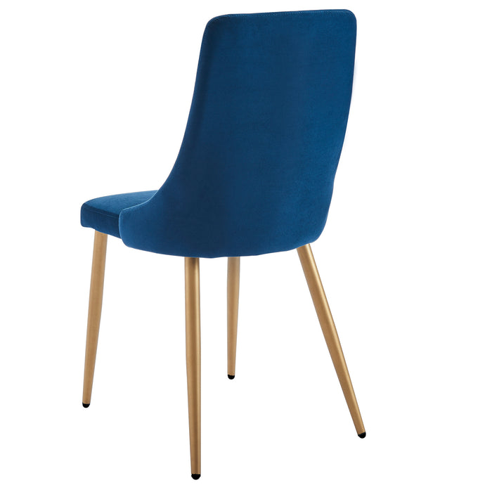 Worldwide Home Furnishings Carmilla-Side Chair-Blue Side Chair, Set Of 2 202-353BLU