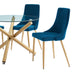 Worldwide Home Furnishings Carmilla-Side Chair-Blue Side Chair, Set Of 2 202-353BLU