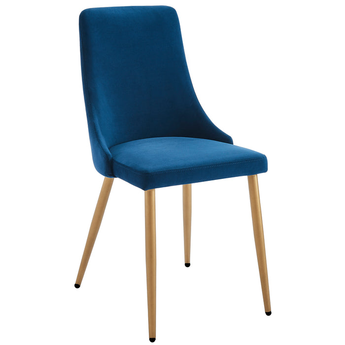 Worldwide Home Furnishings Carmilla-Side Chair-Blue Side Chair, Set Of 2 202-353BLU