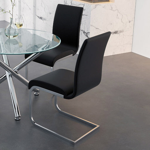 Worldwide Home Furnishings Maxim-Side Chair-Black Side Chair, Set Of 2 202-489BK