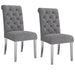 Worldwide Home Furnishings Chloe-Side Chair-Grey Side Chair, Set Of 2 202-552GY