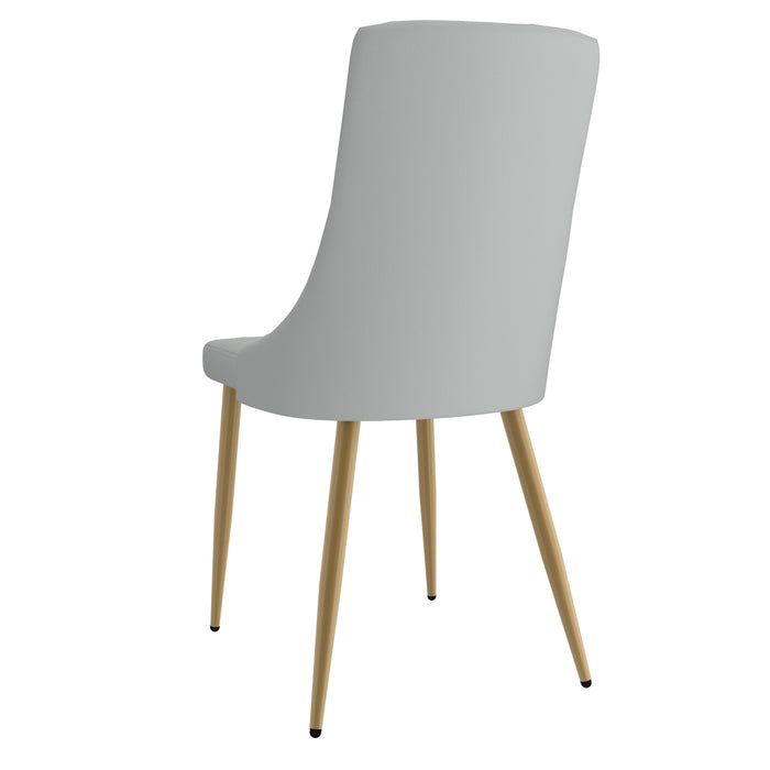 Worldwide Home Furnishings Antoine-Side Chair-Light Grey Side Chair, Set Of 2 202-573LG