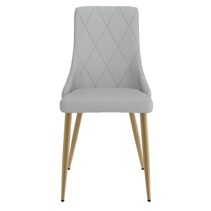 Worldwide Home Furnishings Antoine-Side Chair-Light Grey Side Chair, Set Of 2 202-573LG