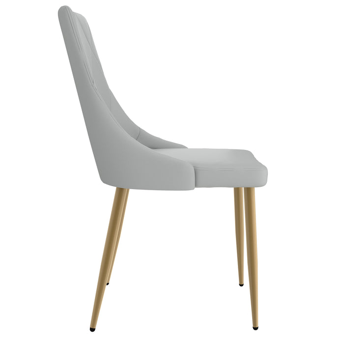 Worldwide Home Furnishings Antoine-Side Chair-Light Grey Side Chair, Set Of 2 202-573LG