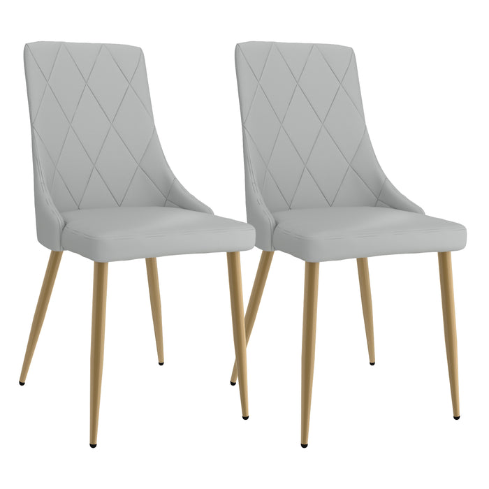 Worldwide Home Furnishings Antoine-Side Chair-Light Grey Side Chair, Set Of 2 202-573LG