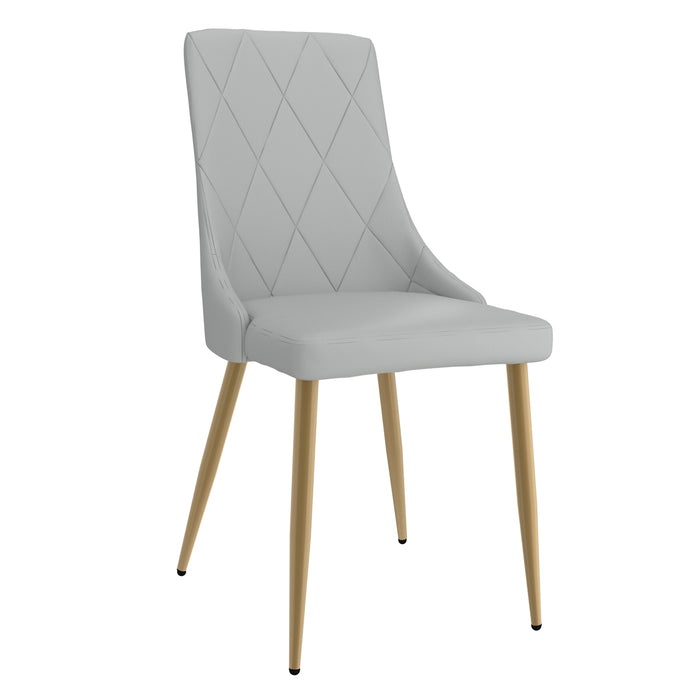 Worldwide Home Furnishings Antoine-Side Chair-Light Grey Side Chair, Set Of 2 202-573LG