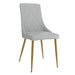 Worldwide Home Furnishings Antoine-Side Chair-Light Grey Side Chair, Set Of 2 202-573LG