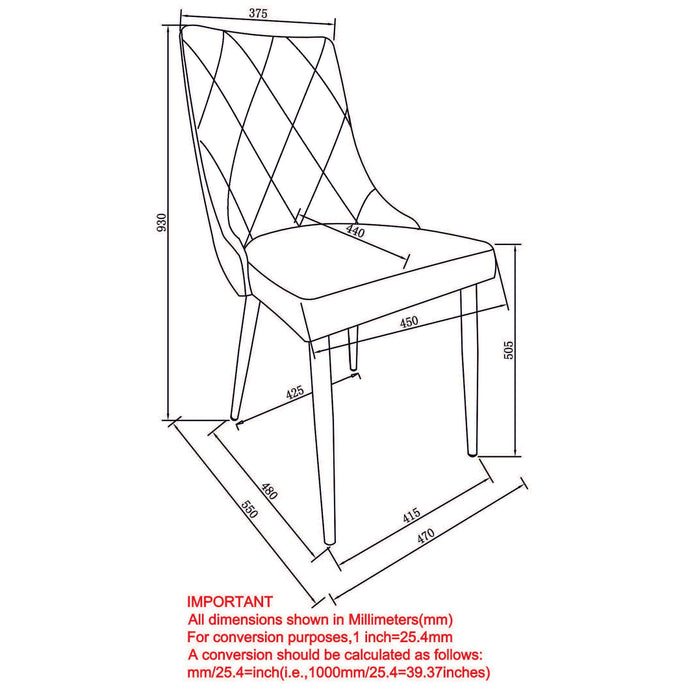 Worldwide Home Furnishings Antoine-Side Chair-Light Grey Side Chair, Set Of 2 202-573LG