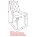 Worldwide Home Furnishings Antoine-Side Chair-Light Grey Side Chair, Set Of 2 202-573LG