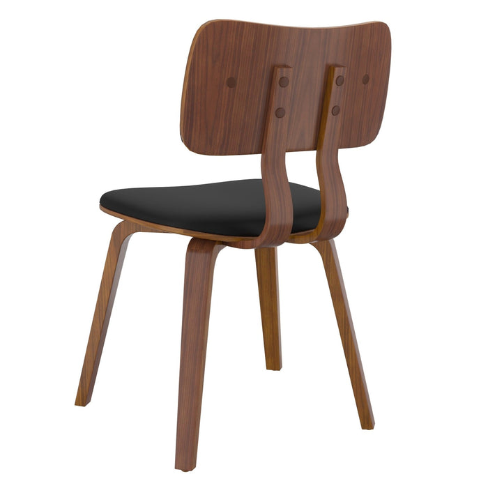 Worldwide Home Furnishings Zuni-Side Chair Pu-Black Side Chair, Faux Leather 202-581PUBK
