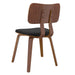 Worldwide Home Furnishings Zuni-Side Chair Pu-Black Side Chair, Faux Leather 202-581PUBK