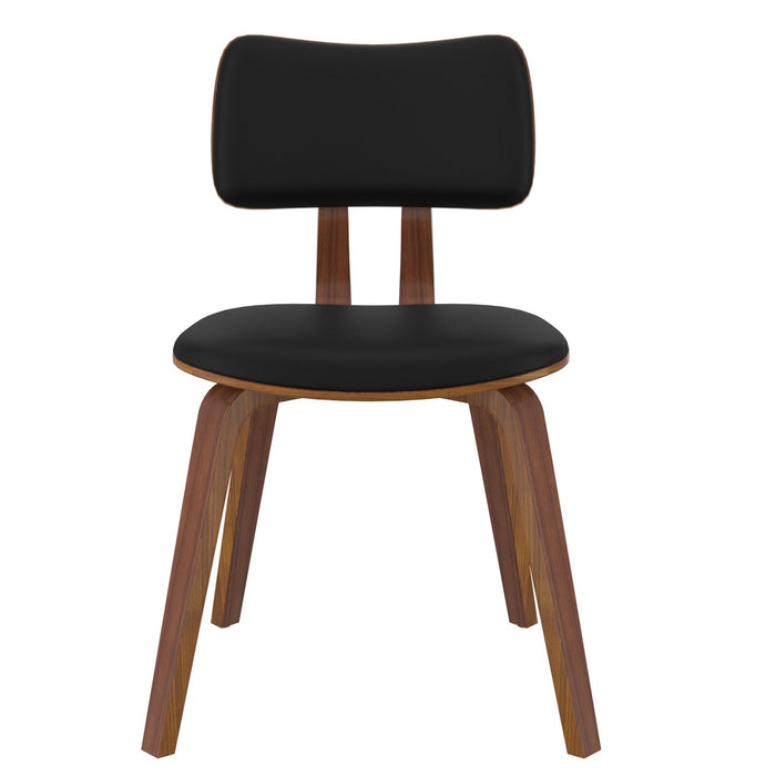 Worldwide Home Furnishings Zuni-Side Chair Pu-Black Side Chair, Faux Leather 202-581PUBK