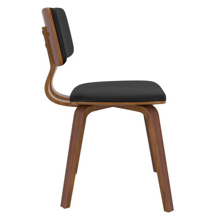 Worldwide Home Furnishings Zuni-Side Chair Pu-Black Side Chair, Faux Leather 202-581PUBK