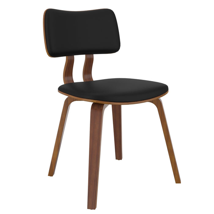 Worldwide Home Furnishings Zuni-Side Chair Pu-Black Side Chair, Faux Leather 202-581PUBK