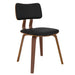 Worldwide Home Furnishings Zuni-Side Chair Pu-Black Side Chair, Faux Leather 202-581PUBK