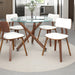Worldwide Home Furnishings Zuni-Side Chair Pu-White Side Chair, Faux Leather 202-581PUWT